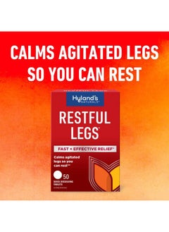 Hyland's Restful Legs Tablets, Natural Itching, Crawling, Tingling and Leg Jerk Relief, Quick Dissolving Tablets, 50 Count  - Image 3