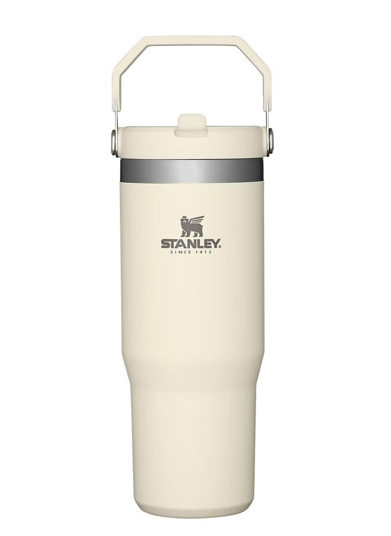 Stanley - Stanley IceFlow 30oz Stainless Steel Tumbler with Leak-Resistant Flip Straw - Vacuum Insulated Water Bottle for Home, Office, or Car, Keeps Drinks Cold for 12 Hours or Iced for 2 Days, Cream - Image 1