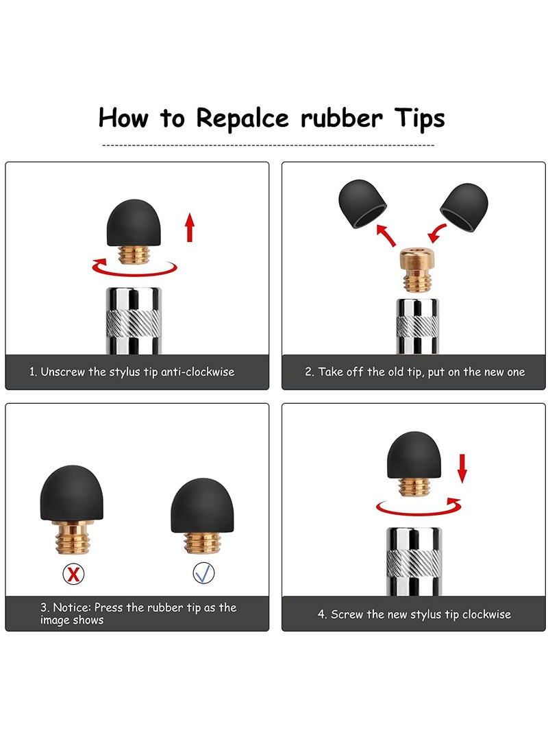 SOLARAE Stylus for Touch Screens,Stylus Pens High Sensitivity & Precision Capacitive Stylus for iPhone/ iPad Pro/ Tablets/ Samsung/ Galaxy/ PC(4-Pack) - Image 3