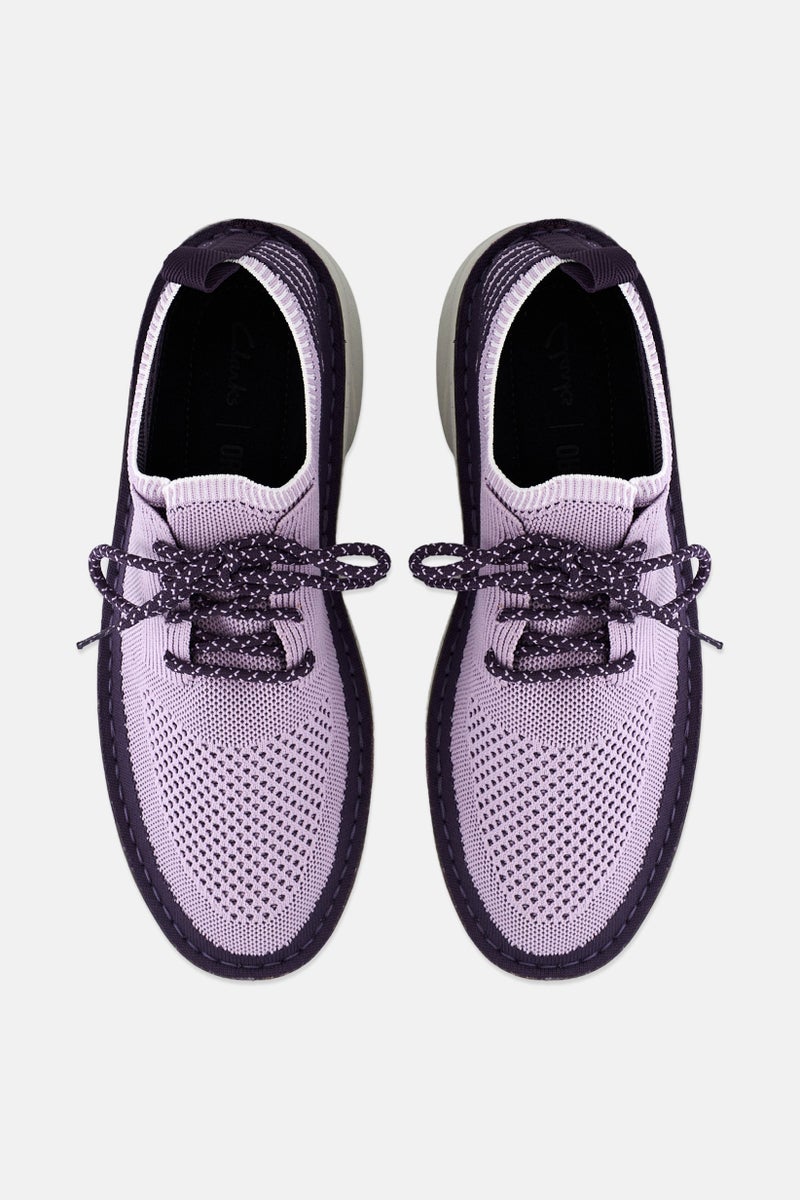 clarks Women Standard Clarks Origin 2 Lace Up Casual Shoes, Lavender  - Image 3