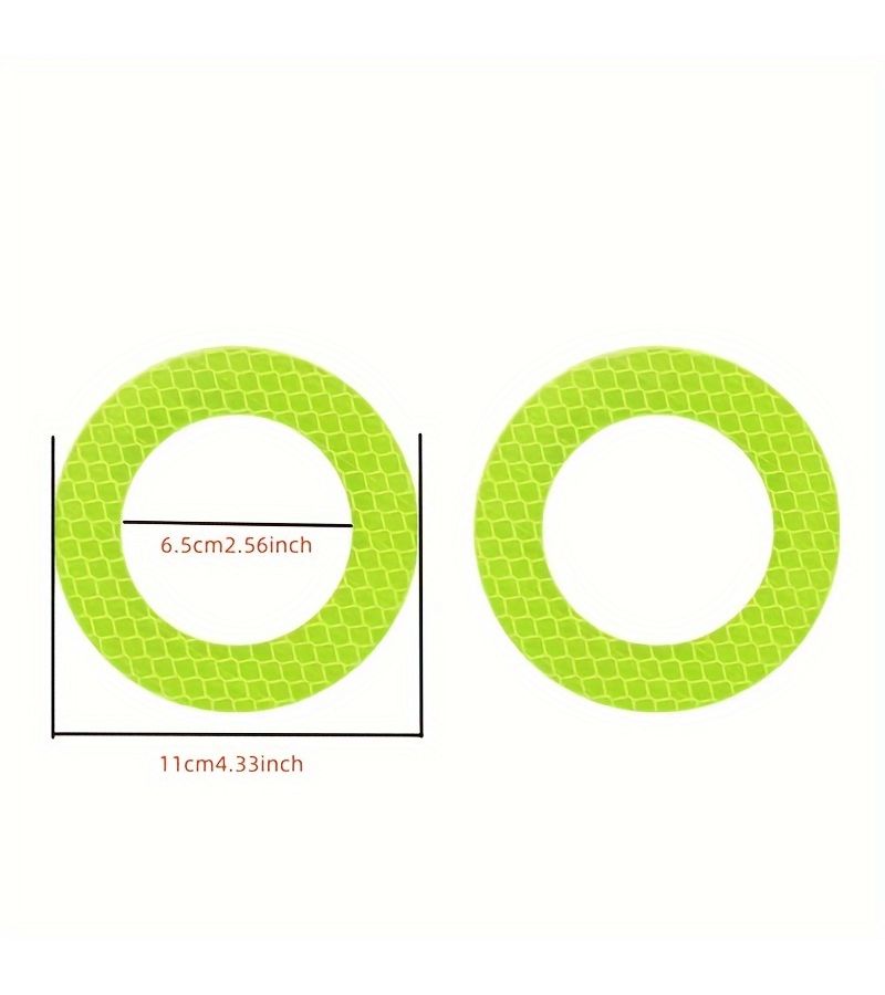 2pcs Red Reflective Car Warning Stickers for Night Safety Visibility - Image 2