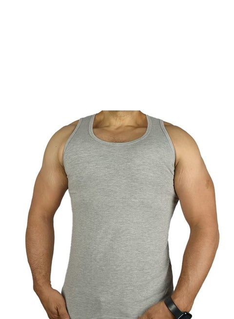 Sleeveless Undershirt, Grey For men Size L
