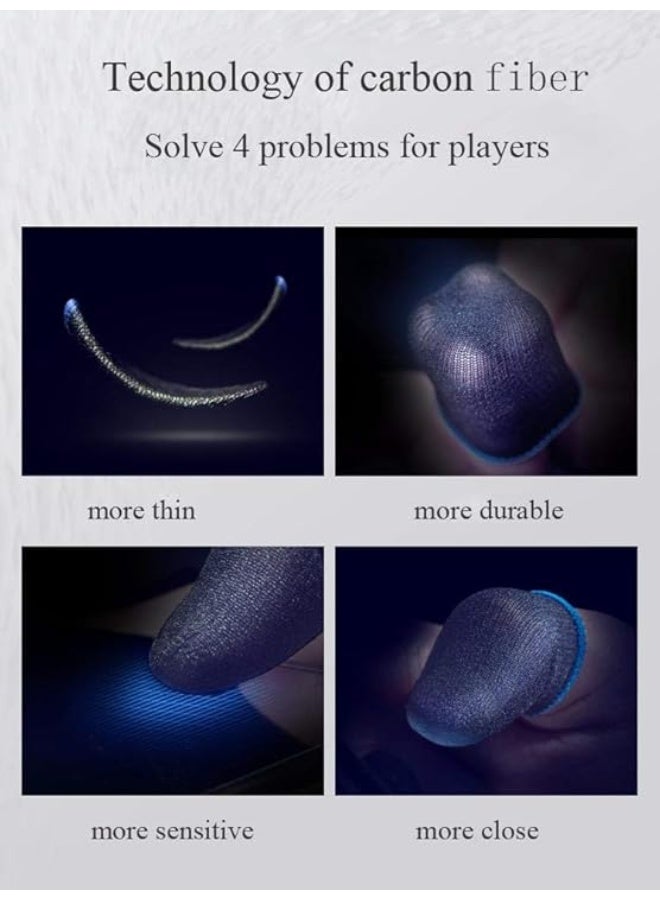 Professional Breathable Sweat-Proof Finger Sleeves for Mobile Gaming – Thumbs Cover Touchscreen Gloves for PUBG – 2 Pairs - Image 4