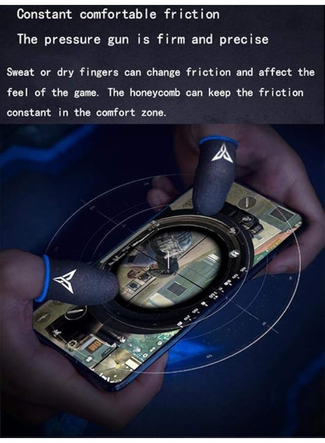 Professional Breathable Sweat-Proof Finger Sleeves for Mobile Gaming – Thumbs Cover Touchscreen Gloves for PUBG – 2 Pairs - Image 2