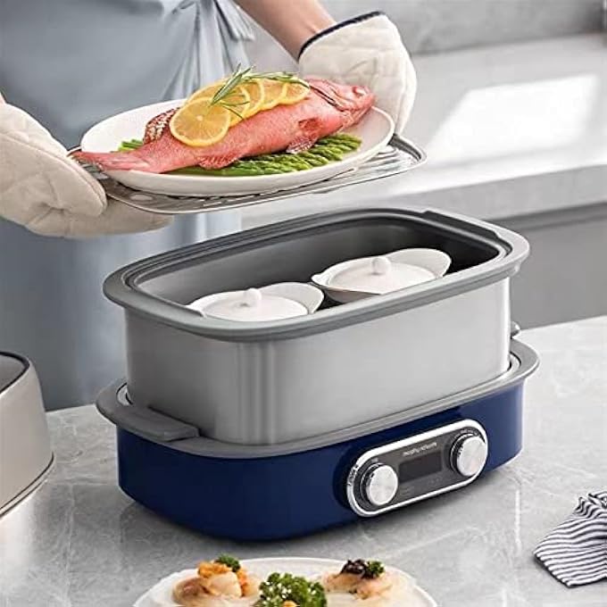 morphy richards Pot Electric Steamer Household Stainless Steel Pot Small Steam Pot Quick Automatic Poweroff Steaming Cage - Image 2