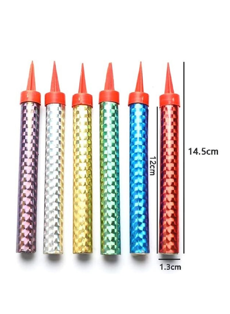 Sparkling Candle Set: 6pcs Sparkling Fountain Birthday Candles (12cm) to add a magical touch to your special celebrations - Image 3