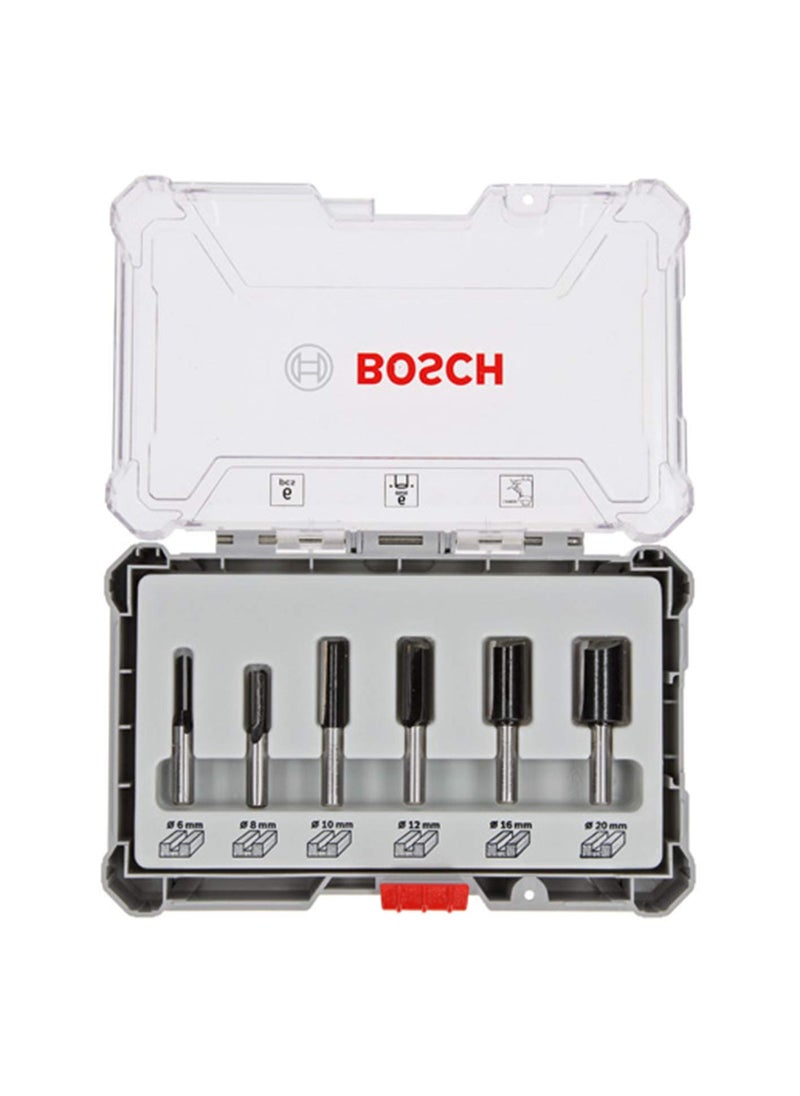 BOSCH Bosch Professional 6 Pcs Router Bit Set With Straight Bits With 6Mm Shank Suitable For Gkf 550 Plam Router And Gof 130 Router  - Image 5