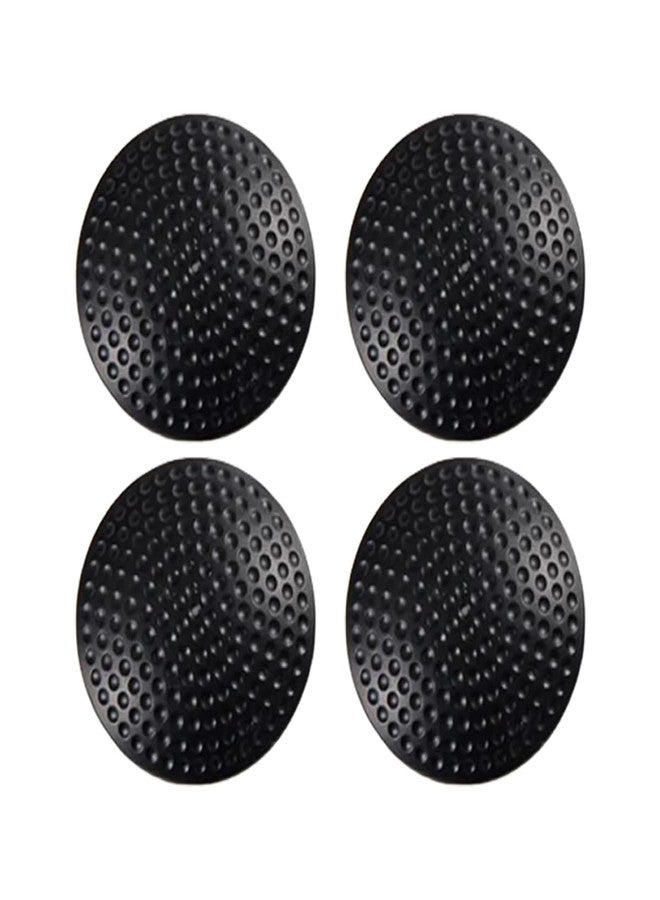 ALP Rubber Wall Protector Knob Cover - Self Adhesive Door Handle Bumper Guard - Protects Walls from Door Handles, Stops, Headboards, Refrigerator Doors (Black, Pack of 4) - Image 1