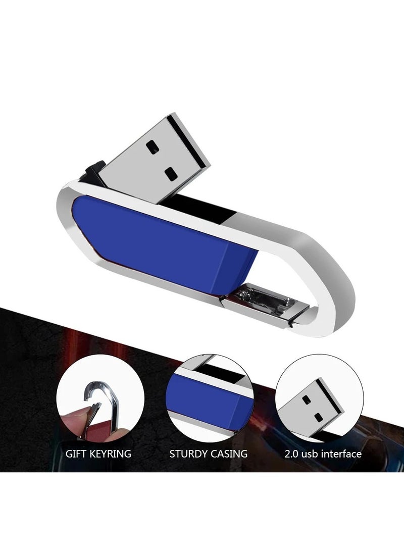 USB Flash Drive, Portable Metal Thumb Drive with Keychain, USB 2.0 Flash Drive Memory Stick, Convenient and Fast Pen Thumb U Disk for External Data Storage, (1pc 64GB Silver) - Image 4