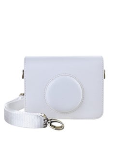 KASTWAVE Case for Fuji Mini EVO,Camera Case Compatible for Fuji Mini EVO Camera with Adjustable Shoulder Strap in Lychee Texture Horizontal Style, White  - Image 1