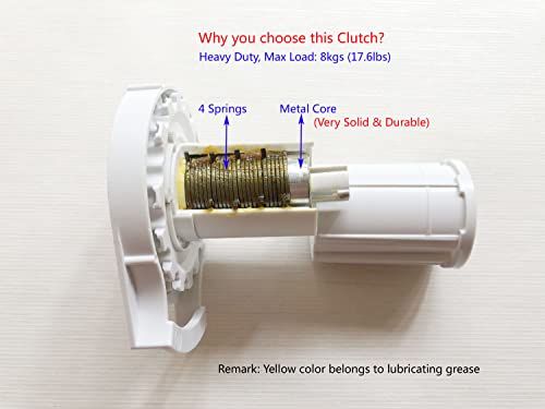 Luanxu Universal Roller Shade Clutch for 1 1/2" (38mm) Tube with Metal Bracket & Bead Chain, Roller Blind Replacement Spare Repair Parts, Metal Core, Long Service Life, Heavy Duty, Max Load 8KG - Image 2
