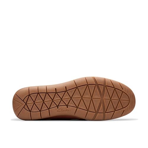 clarks مجموعة كلاركس حذاء موكاسين للرجال فليكسواي ستيب، جلد سويدي أحمر، 7.5 عريض أمريكي - Image 4