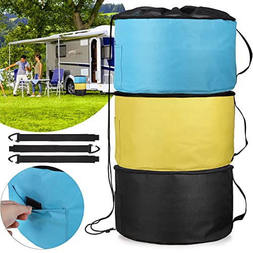 UBeesize 3-Pack Waterproof RV Hose Storage Bag, RV Camper Accessories,RV Storage and Organization for Fresh/Black Water Hoses and Electrical Cords (with Side Pockets and 3 Storage Straps) - Image 1
