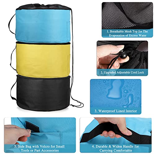 UBeesize 3-Pack Waterproof RV Hose Storage Bag, RV Camper Accessories,RV Storage and Organization for Fresh/Black Water Hoses and Electrical Cords (with Side Pockets and 3 Storage Straps) - Image 3