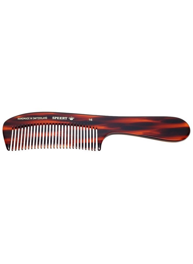Speert 16 Acetate Tortoise Hairdressing Comb Men Women Thick Thin Curly Straight Hair Slick Styling Handmade In Switzerland  - Image 2