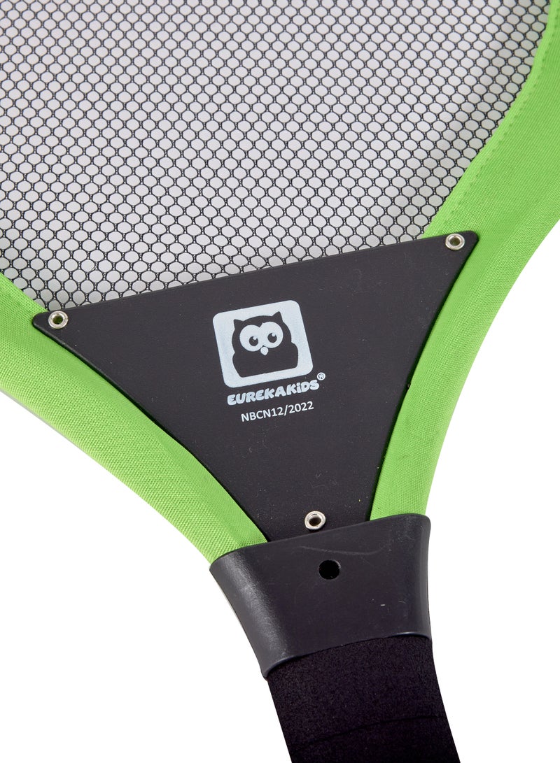 EUREKA KIDS Eurekakids Kids Cloth Racquets Badminton Set | Sports Set | Includes 2 Rackets, badminton and Tennis ball | For 3Y+ - Image 3