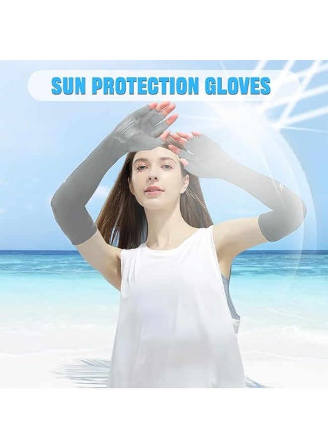 PALAY® Hand Gloves for Sun Protection Arm Sleeves for Men Women Summer UV Protection Cooling Hand Cover Quick Dry Breathable Silk Hand Gloves for Driving, Bike Riding, Hiking - Image 4