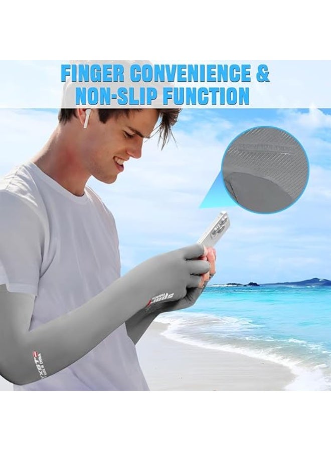 PALAY® Hand Gloves for Sun Protection Arm Sleeves for Men Women Summer UV Protection Cooling Hand Cover Quick Dry Breathable Silk Hand Gloves for Driving, Bike Riding, Hiking - Image 3