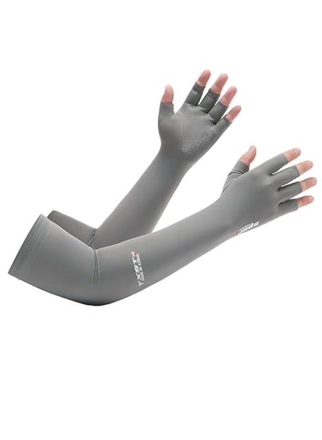 PALAY® Hand Gloves for Sun Protection Arm Sleeves for Men Women Summer UV Protection Cooling Hand Cover Quick Dry Breathable Silk Hand Gloves for Driving, Bike Riding, Hiking - Image 1