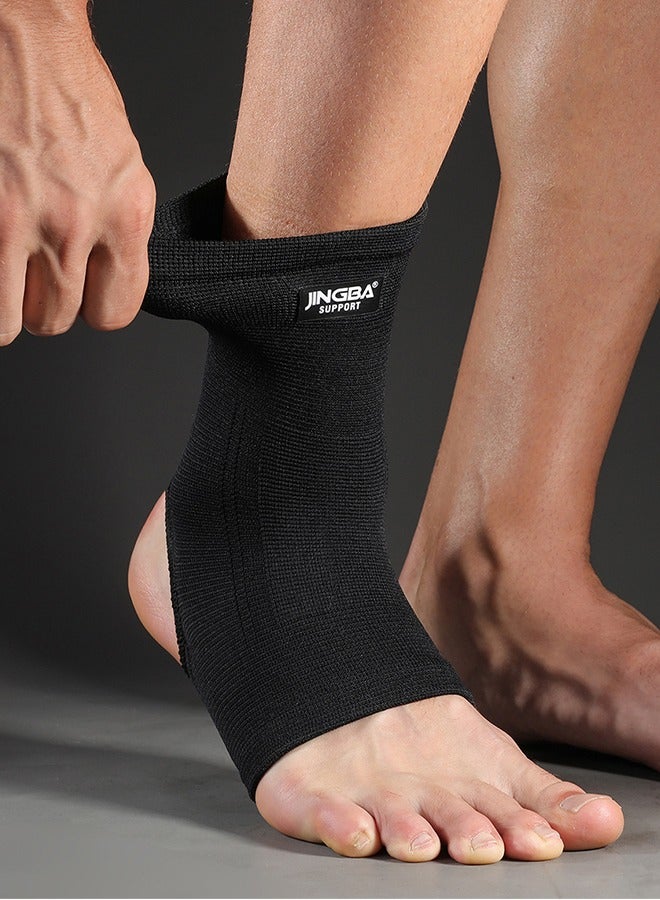 جينجبا سابورت كم ضاغط للكاحل من JINGBA (قطعة واحدة)، دعامة كاحل قابلة للتنفس للرجال والنساء، جوارب ضاغطة للكاحل مناسبة للتورم والتهاب اللفافة الأخمصية والالتواءات مقاس L - Image 2