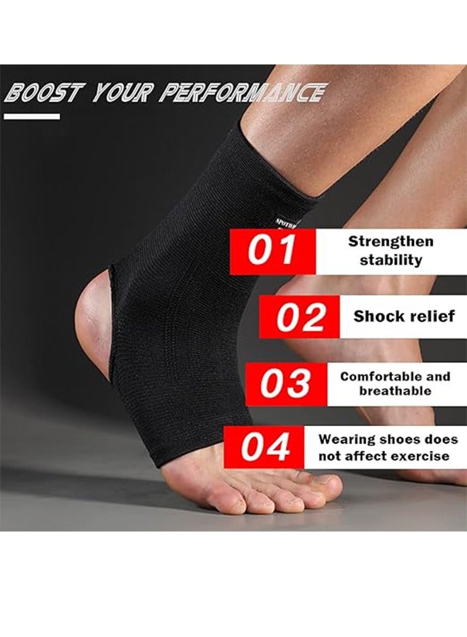 جينجبا سابورت كم ضاغط للكاحل من JINGBA (قطعة واحدة)، دعامة كاحل قابلة للتنفس للرجال والنساء، جوارب ضاغطة للكاحل مناسبة للتورم والتهاب اللفافة الأخمصية والالتواءات مقاس L - Image 5