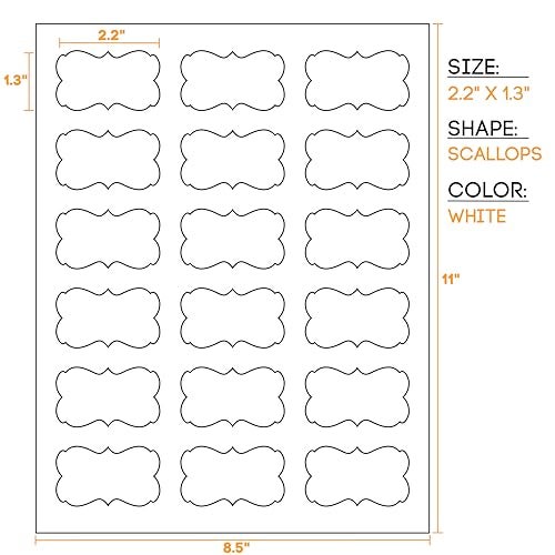 Crinklee Waterproof Essential Oil Labels, 90 Scallops, 2.2x1.3 Inches, Oil Proof, Highly Durable, Strong Glue, for 10ml and Larger Bottles and Rollers - Image 3