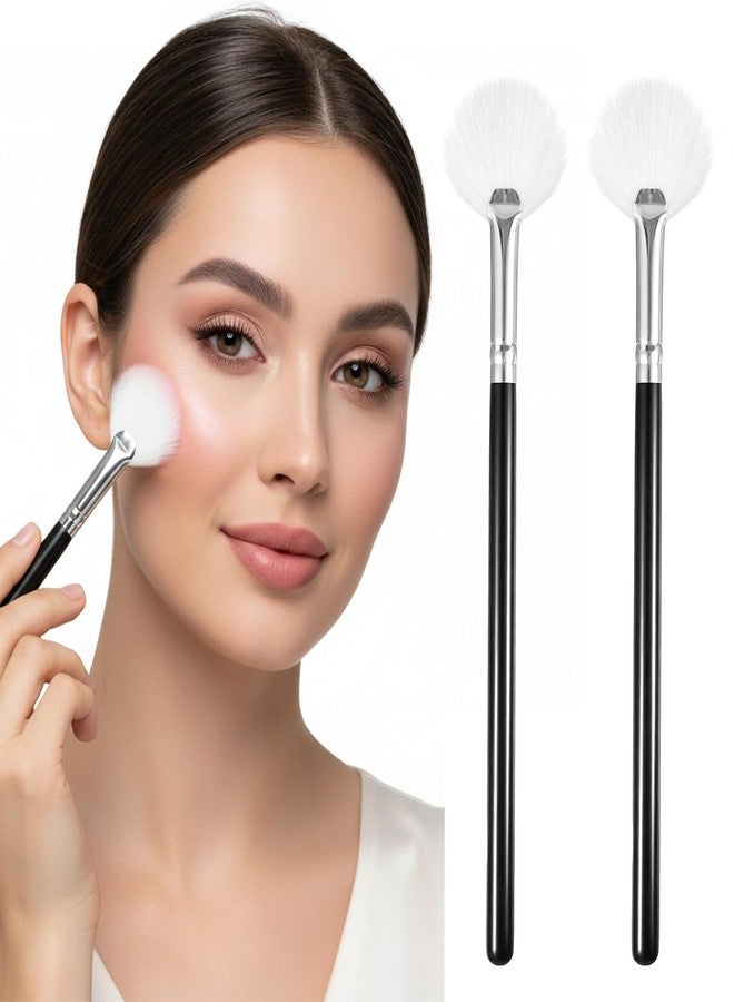 Psiriol 2PCS Highlighter Brush Fan Brush for Face Highlighting - Image 1