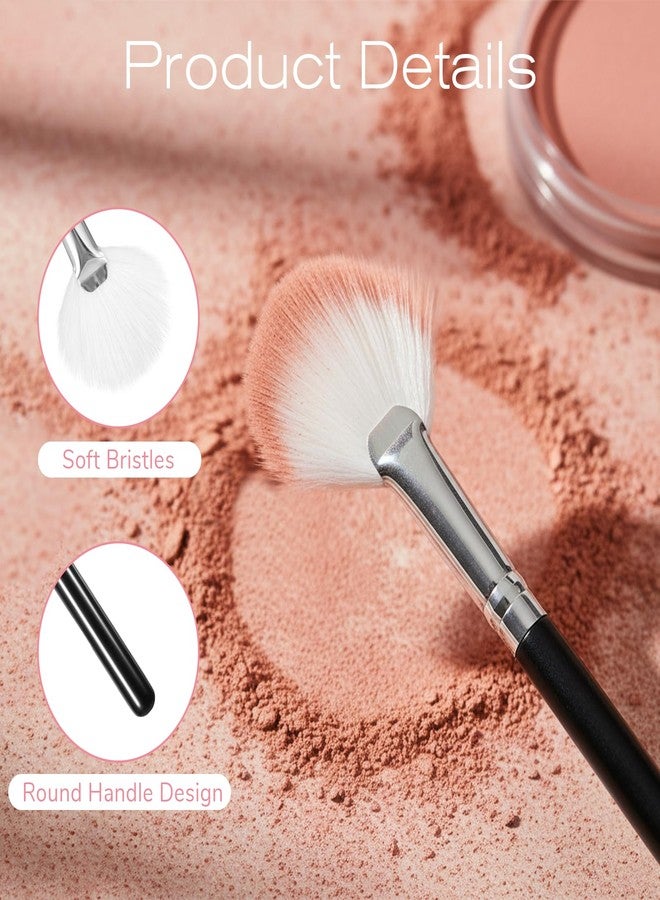 Psiriol 2PCS Highlighter Brush Fan Brush for Face Highlighting - Image 3