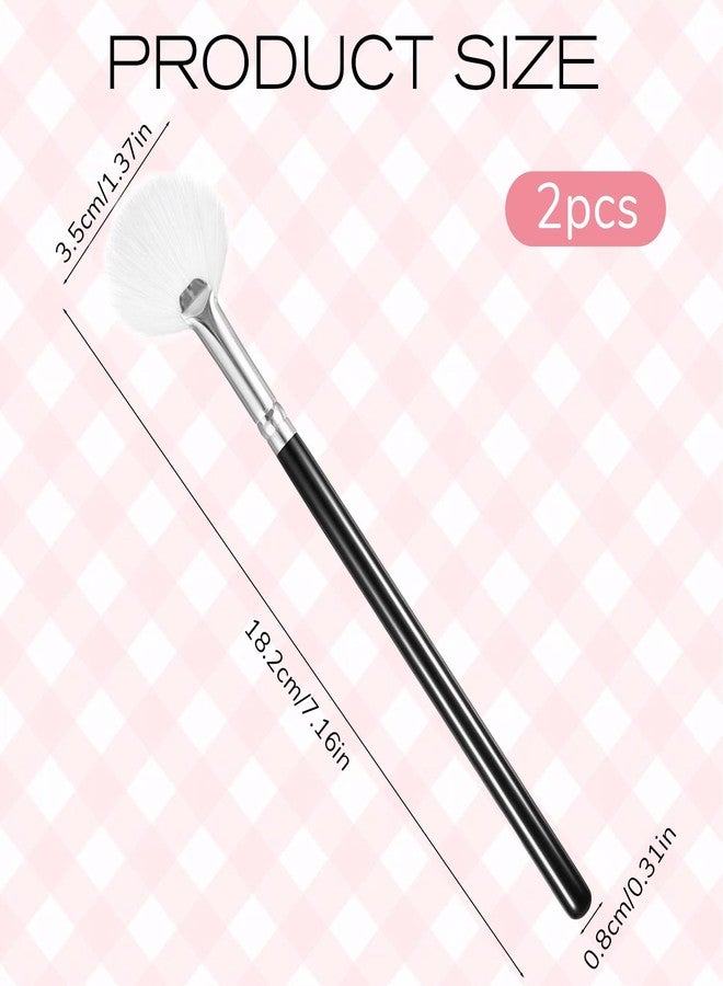 Psiriol 2PCS Highlighter Brush Fan Brush for Face Highlighting - Image 2