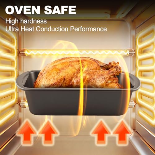 Shinsin 9x5 Loaf Pan with Liners Set, 2-Pack Nonstick Bread Pan and 50pcs Loaf Liners for Homemade Oven Baking - Heavy-gauge Rectangular Baking Tray for Home Baker Make Sourdough Banana Sandwich Bread - Image 5