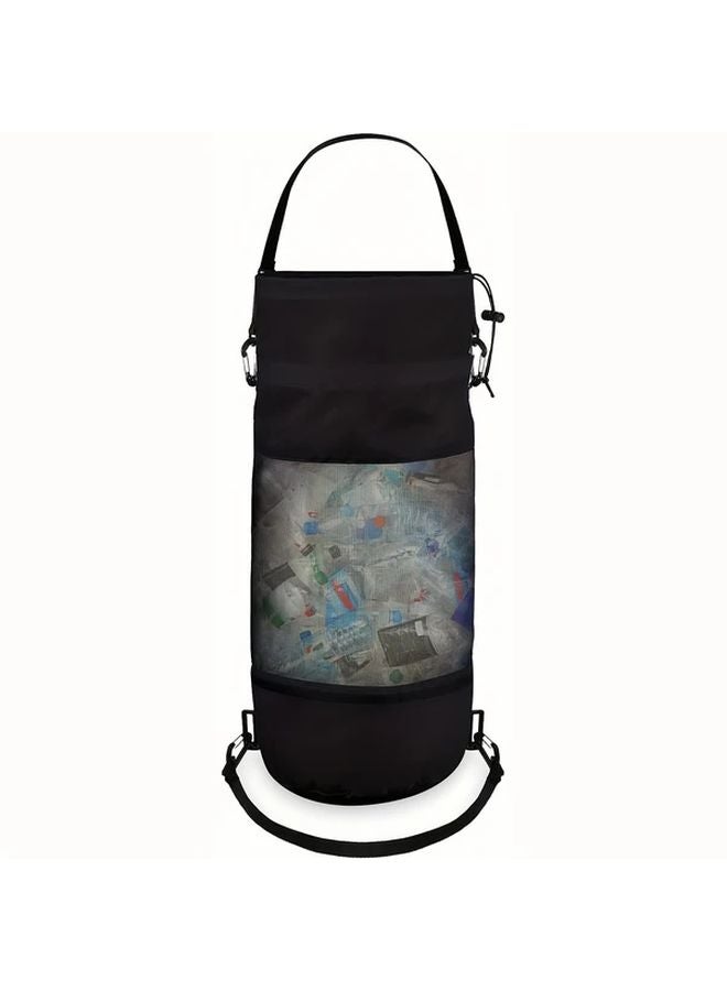 Multifunctional Portable Marine Trash Bin Reusable Durable Oxford Cloth Black - Image 3