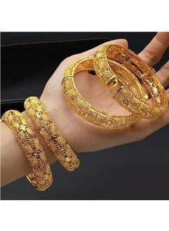 اتش اس 18 كيلو بايت أساور مطلية للنساء أساور الزفاف مجوهرات الزفاف 1 قطعة  - Image 3