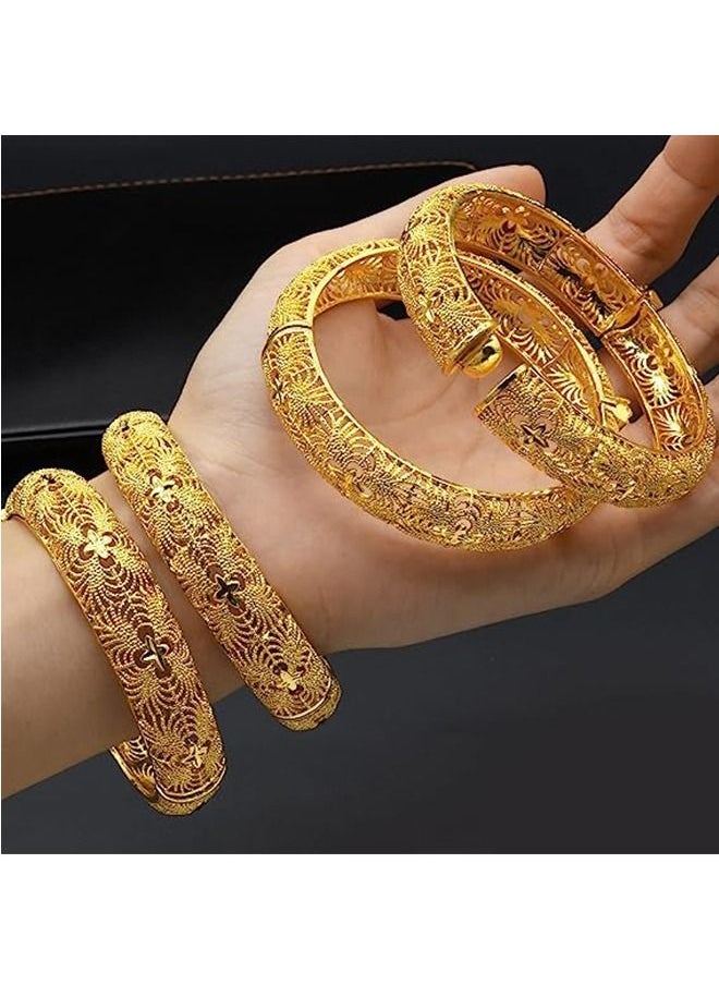اتش اس 18 كيلو بايت أساور مطلية للنساء أساور الزفاف مجوهرات الزفاف 1 قطعة  - Image 3