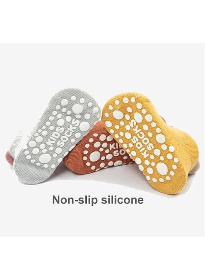 6 pairs of baby socks for spring, autumn, and winter, anti slip socks for babies, thickened wool socks for babies with small ears and boneless socks for babies, Grade A (suitable for 1-3years old ) - Image 2