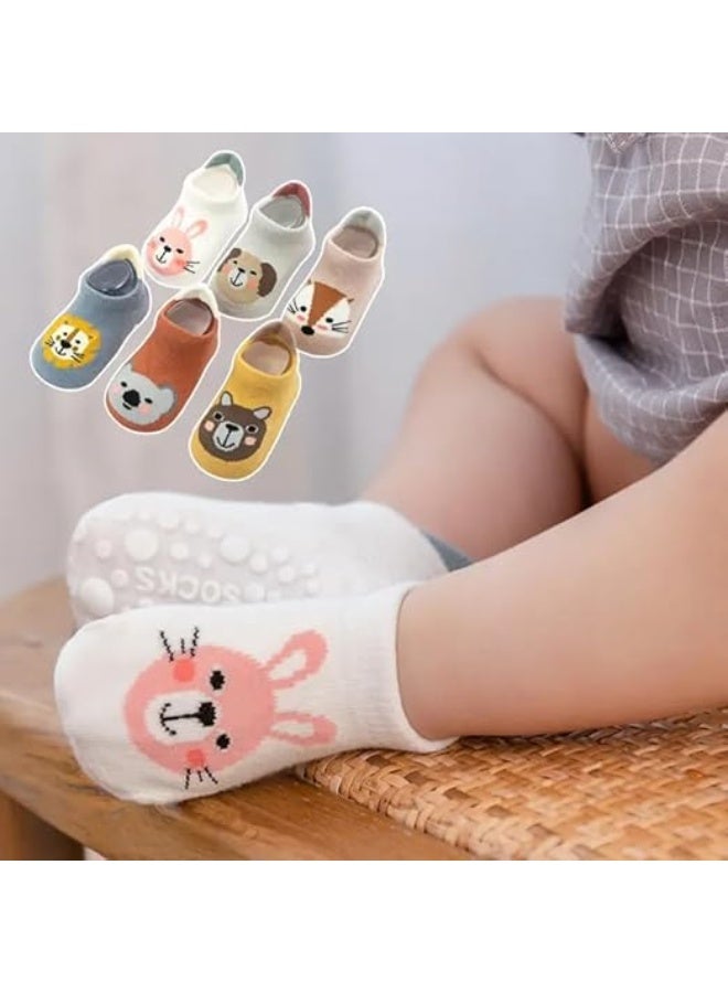 6 pairs of baby socks for spring, autumn, and winter, anti slip socks for babies, thickened wool socks for babies with small ears and boneless socks for babies, Grade A (suitable for 1-3years old ) - Image 5