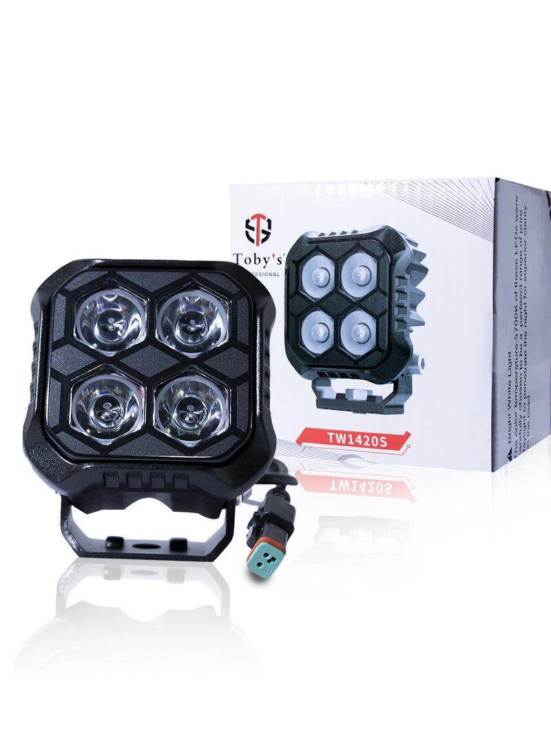 Toby's Toby’s New Launched 3" 20W LED Work Light 1800LM LED Light Bar Off Road Driving Light Mini Auxiliary Headlight 2 pieces  - Image 4