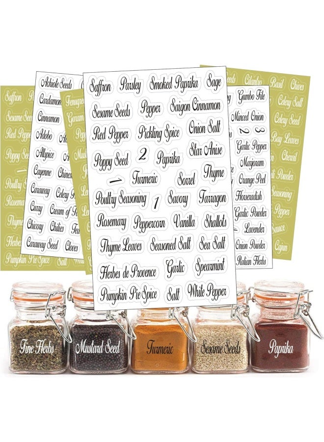 بريميفي 214 ملصقات مطبخ، ملصقات مخزن باللونين الأبيض والأسود - ملصقات للبرطمانات، ملصقات التوابل/الأطعمة، ملصقات برطمانات مكتوب عليها نص مقاوم للماء، ملصقات تنظيم المطبخ للأكواب الزجاجية والحاويات والصناديق - Image 3