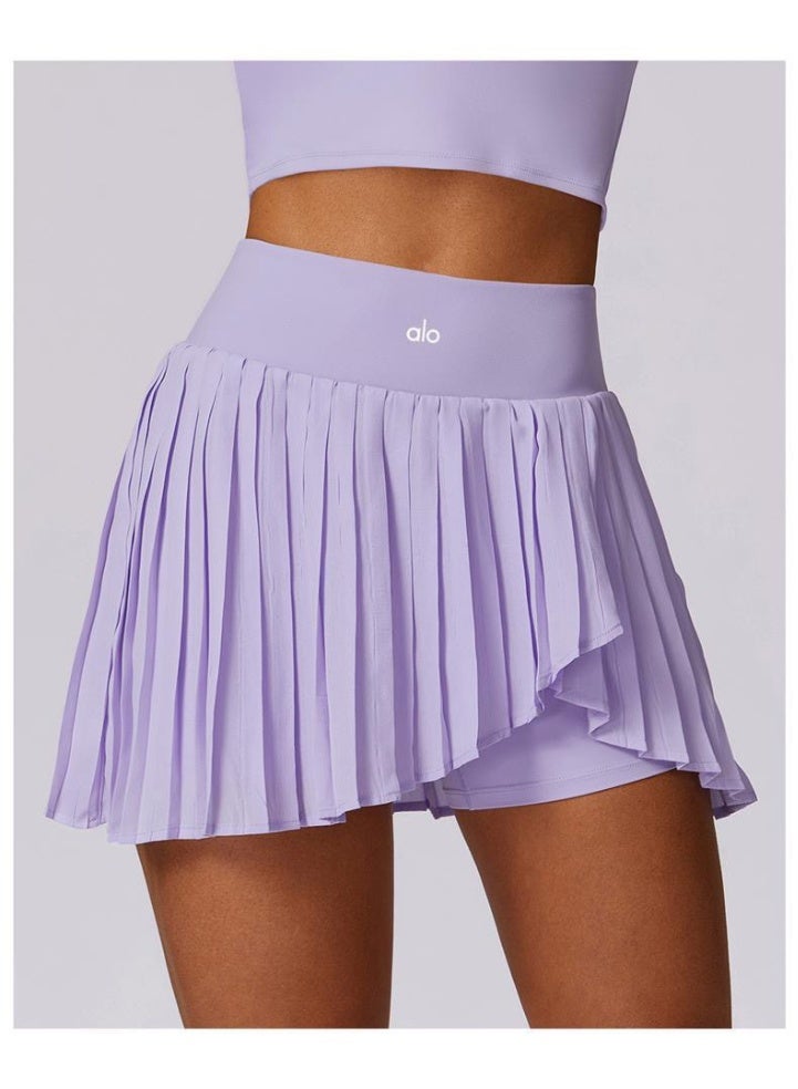 Alo Yoga North America ALO Tennis Skirt Women's Faux Two-Piece Yoga Fitness Skirt - Image 1