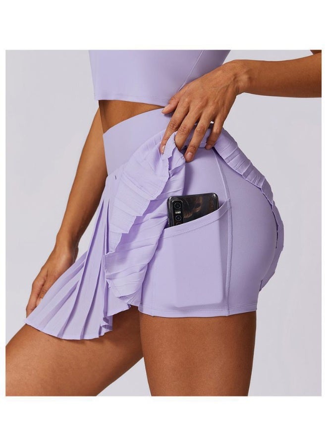 Alo Yoga North America ALO Tennis Skirt Women's Faux Two-Piece Yoga Fitness Skirt - Image 2