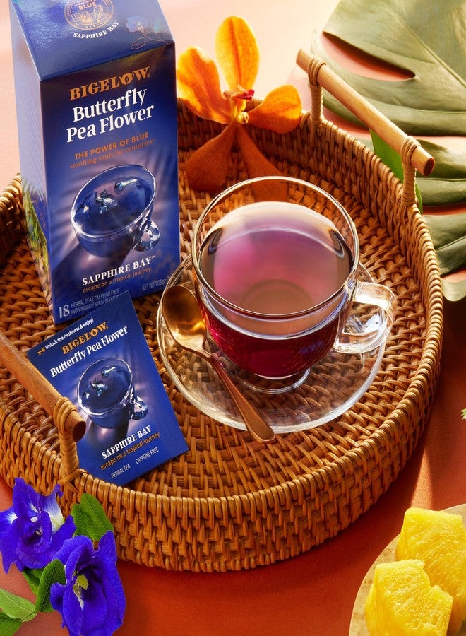 Bigelow Tea Sapphire Bay Butterfly Pea Flower, Blue Tea, Caffeine Free (Pack of 6), 108 Total Tea Bags - Image 2