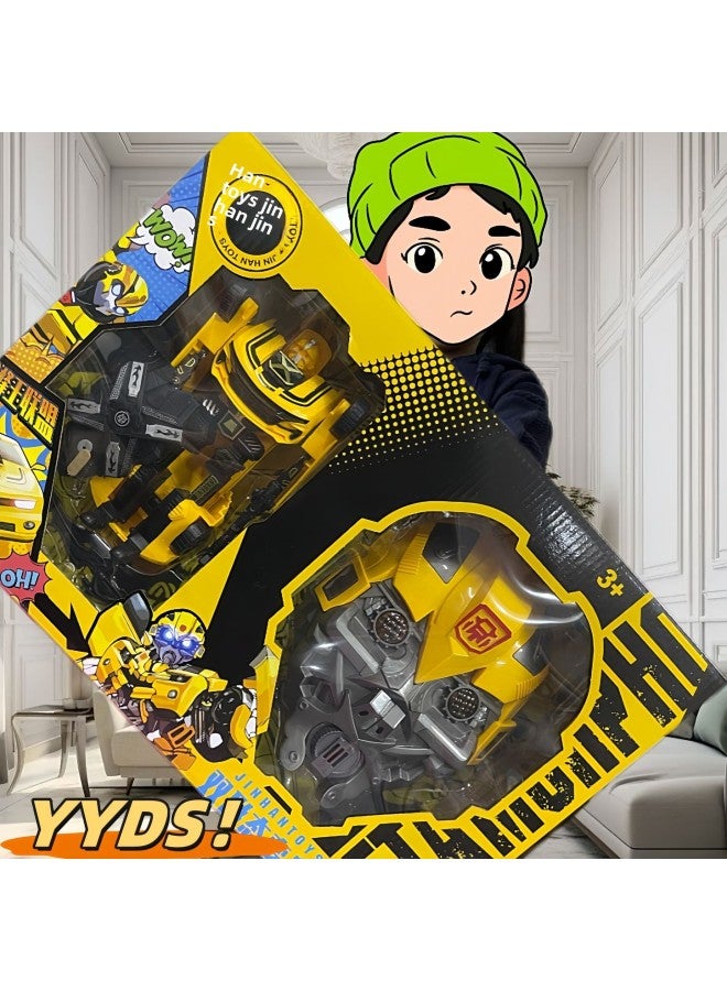 Transforming Robot Wasp Optimus Prime Car Model Hand-held Children's Boys Toy Gift Box Suit Training Organization-Color:688-8 Transformed Toys (2 Types Are Sent Randomly)  - Image 3