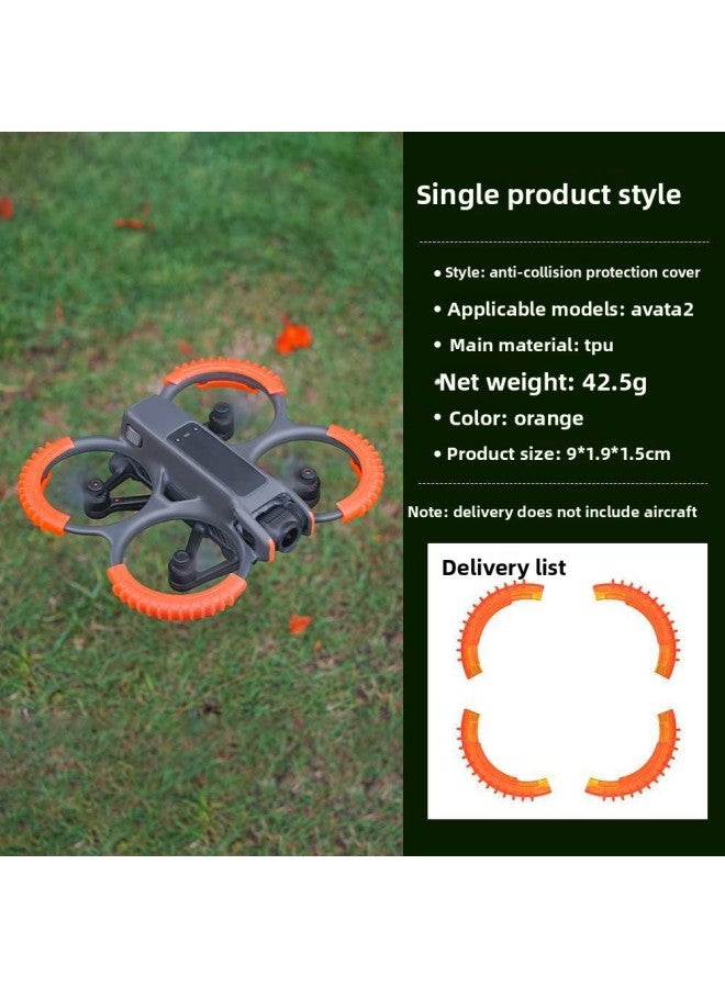 Suitable For Dji Avata2 Accessories Blade Anti-Collision Ring Gimbal Bumper Drone Landing Gear Filter Protective Cover 