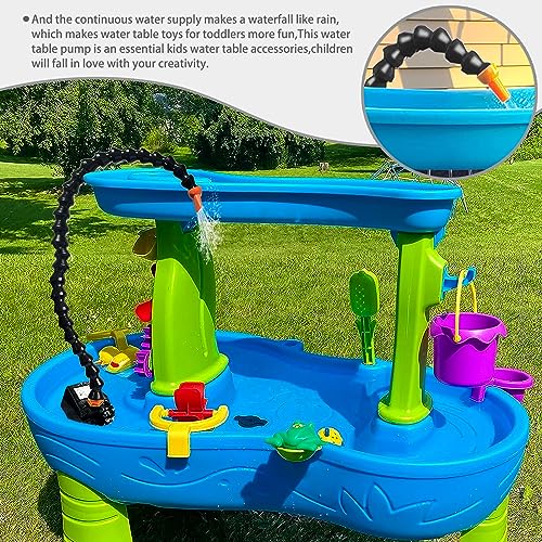 Aacabo Water Table Pump,Universal joint pipe Water Table Pump,Kids Water Table Accessories,Fun Summer Outdoor Water Game Toys for Kids - Image 4