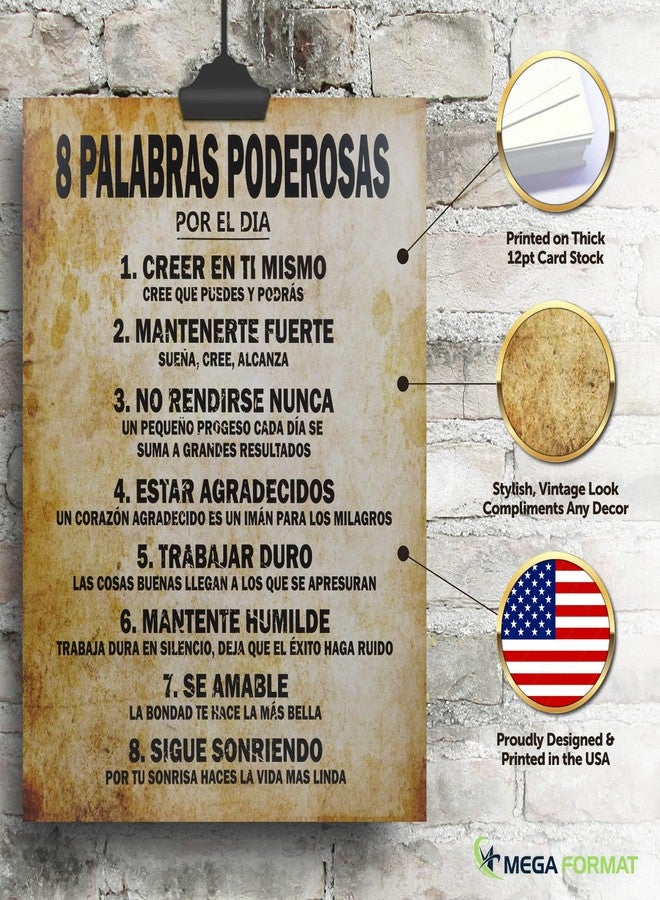 MEGA FORMAT Motivational Quotes 8 Powerful Words for the day Poster Thick Cardstock Paper, Ready to be Framed 11"x14" inches Inspirational Wall Art Print Positive Affirmation Pictures for Bedroom Décor, G - Image 4