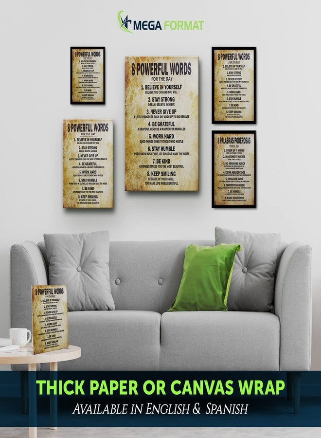 MEGA FORMAT Motivational Quotes 8 Powerful Words for the day Poster Thick Cardstock Paper, Ready to be Framed 11"x14" inches Inspirational Wall Art Print Positive Affirmation Pictures for Bedroom Décor, G - Image 5