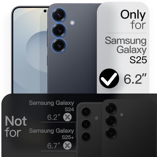 JETech Slim Case for Samsung Galaxy S25 5G with Camera Lens Full Protection UltraThin Lightweight Matte Finish Minimalist Protective Phone Cover Black - Image 3
