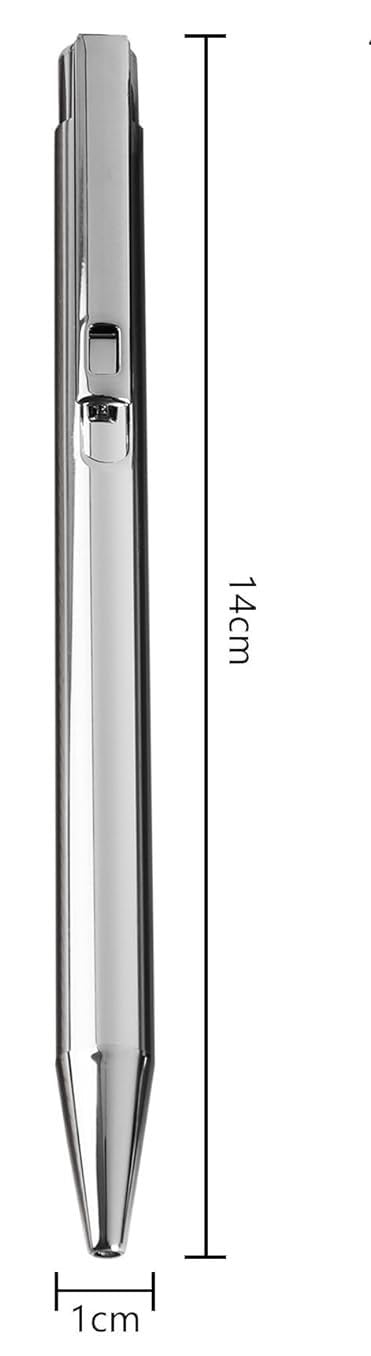 worison Elegant Slim Metallic Retractable Ballpoint Pens Smooth, Sturdy Ideal for Gifting (Silver, Pack of 1) - Image 4