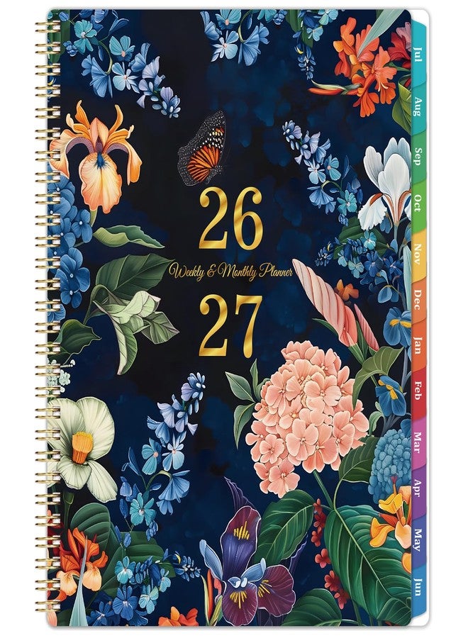 Vondafe Planner 2026-2027 - Academic Planner 2026-2027, July 2026 - June 2027, 9" x 11", 26-27 Planner Weekly and Monthly, Calendar Planner with Colorful Monthly Tabs + Twin-Wire Binding + Inner Pocket + Premium Thick Paper - Image 1