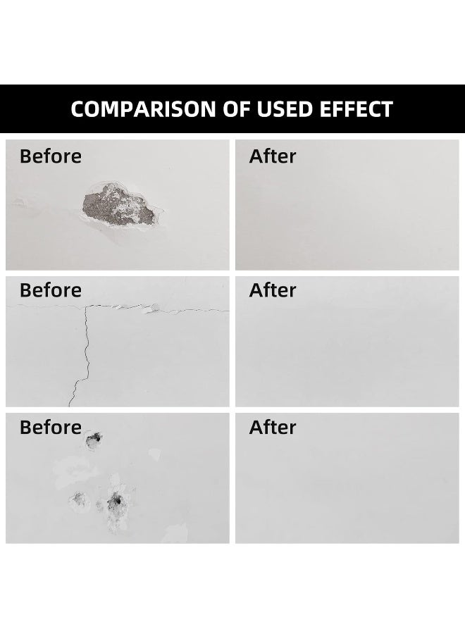 Globalcom Drywall Patch Repair Kit, 7oz Wall Mending Agent, Spackle Wall Repair Paste with Scraper, Wall Putty Repair Holes and Cracks for Home Wall, Wall Surface Hole Fill Quick and Easy Solution  - Image 2