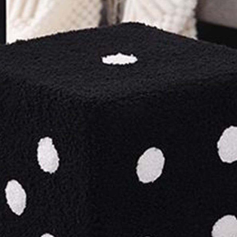 Bewinner Dice Cubic Foot Stool, Furry Footrest with Solid Wood Material, Stable Structure, Soft Comfortable Ottoman Foot Rest for Home Living Room Bedroom - Image 4